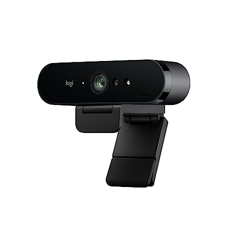 Logitech Brio 4K Webcam, Ultra 4K Hd Video Calling, Noise-Canceling Mic, Hd Auto Light Correction, Wide Field Of View, Works With Microsoft Teams, Zoom, Google Voice, Pc/Mac/Laptop/Macbook/Tablet