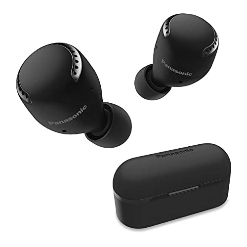 Panasonic True Wireless Earbuds, Noise Cancelling Bluetooth Headphones, Ipx4 Water Resistant And Compatible With Alexa, Charging Case Included - Rz-S500W (Black)