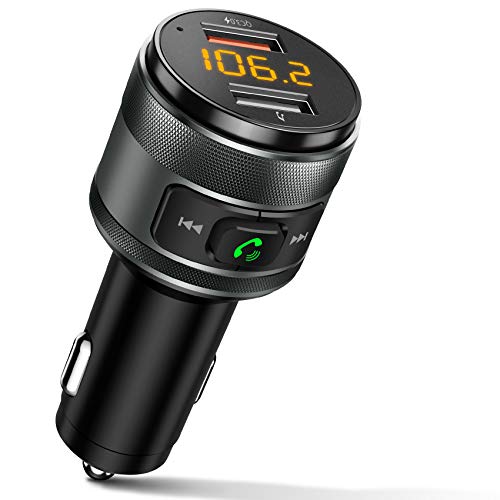 Bluetooth 5.3 Fm Transmitter For Car, 3.0 Wireless Bluetooth Fm Radio Adapter Music Player Fm Transmitter/Car Kit With Hands-Free Calling And 2 Usb Ports Charger Support Usb Drive