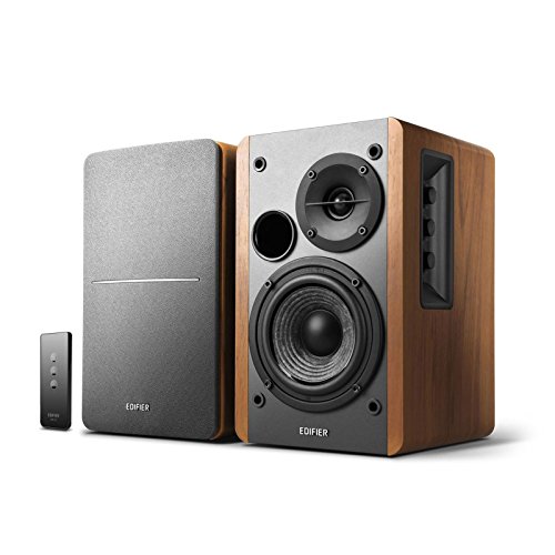 Edifier R1280T Powered Bookshelf Speakers - 2.0 Active Near Field Monitors - Studio Monitor Speaker - Wooden Enclosure - 42 Watts Rms