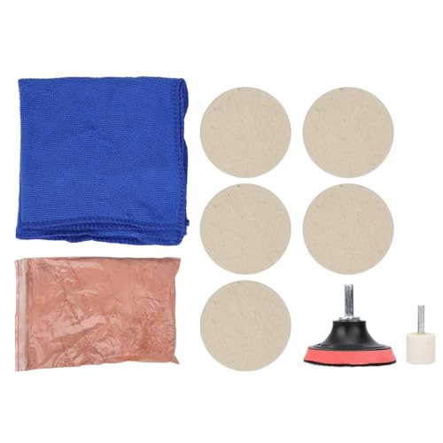 Tomvorks Car Windscreen Glass Scratch Remover Kit, Cerium Oxide Powder Polishing Pads, For Car...