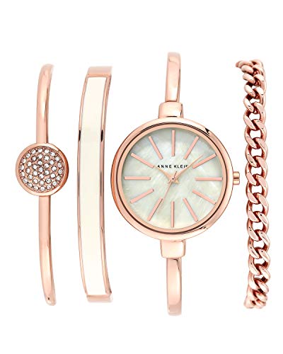 Anne Klein Women'S Bangle Watch And Bracelet Set, Ak/1470