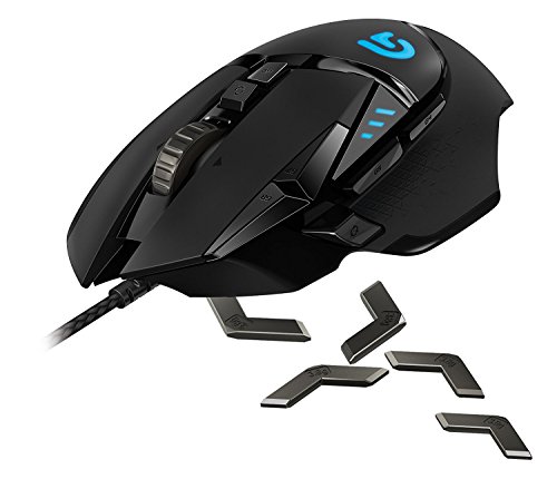 Logitech G502 Proteus Spectrum Rgb Tunable Gaming Mouse, 12,000 Dpi On-The-Fly Dpi Shifting, Personalized Weight And Balance Tuning With (5) 3.6G Weights, 11 Programmable Buttons