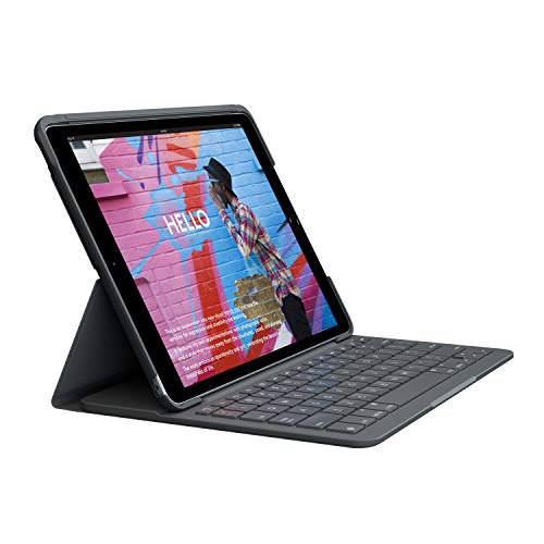 Logitech Ipad (7Th, 8Th And 9Th Generation) Keyboard Case Slim Folio With Integrated Wireless Keyboard (Graphite)