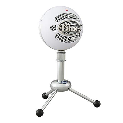 Logitech For Creators Blue Snowball Usb Microphone For Pc, Mac, Gaming, Recording, Streaming, Podcasting, Condenser Mic With Cardioid And Omnidirectional Pickup Patterns, Stylish Retro Design – White