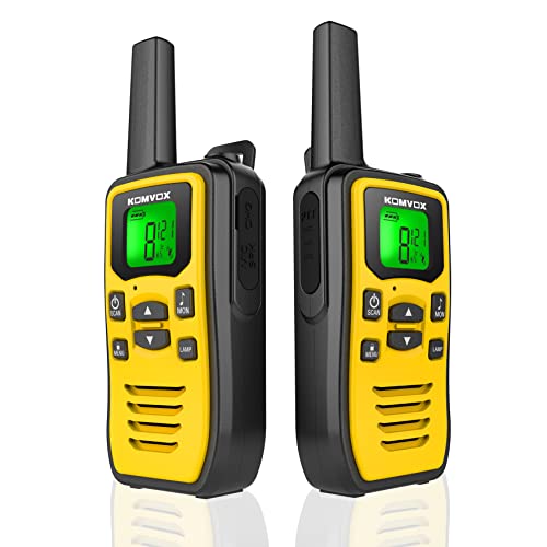 Komvox Walkie Talkies For Adults, Long Range Two Way Radio Walkie Talky, Rechargeable Handled 2 Way Radio For Camping Hiking Hunting Gear