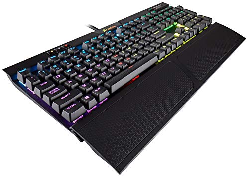 Corsair K70 Rgb Mk.2 Mechanical Gaming Keyboard - Usb Passthrough &Amp; Media Controls - Linear &Amp; Quiet - Cherry Mx Red - Rgb Led Backlit (Ch-9109010-Na)