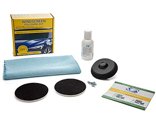 Glass Polish - Windshield Polishing Kit - 3' Diy Car Glass Repair - Remove Wiper Blade Damage, Restore Clarity &Amp; Shine