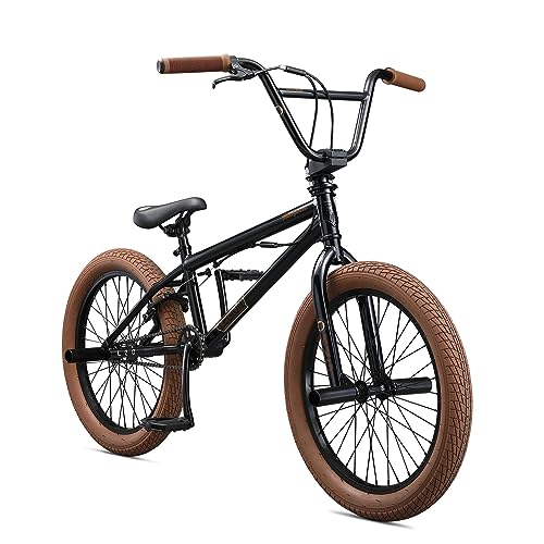 Mongoose Legion L20 Kids Freestyle Bmx Bike, Intermediate Rider, Boys And Girls Bikes, 20-Inch Wheels With 4 Axle Pegs, Hi-Ten Steel Frame, Micro Drive 25X9T Bmx Gearing, Black