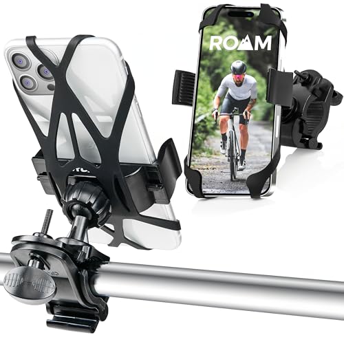 Roam Bike Phone Holder - Bike Phone Mount For Bicycles, Motorcycles, E-Bikes - 360° Rotation With Universal Handlebar Fit - Compatible W/All Iphone &Amp; Android Phones 4.5' To 6.7' - Black.