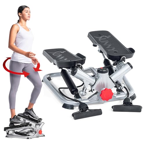 Sunny Health &Amp; Fitness Twist Stepper Mini Steppers For Exercise At Home Workout Cardio Machine Equipment Gym Stair Master Climber Thigh Space Squat Advanced Twisted Resistance Bands - Sf-S0979