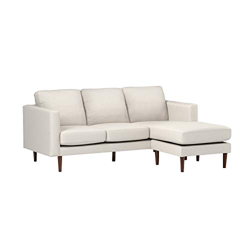 Amazon Brand – Rivet Revolve Modern Upholstered Sofa With Reversible Sectional Chaise, 80'W, Linen