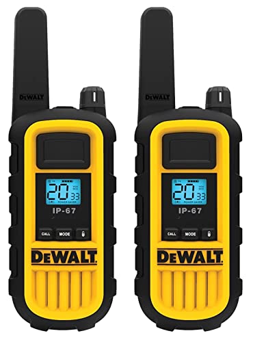 Dewalt Dxfrs800 2 Watt Heavy Duty Walkie Talkies - Waterproof, Shock Resistant, Long Range &Amp; Rechargeable Two-Way Radio With Vox (2 Pack)
