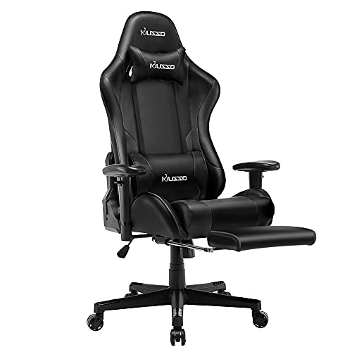 Hughouse Ergonomic Gaming Chair Adjustable Esports Gamer Chair, Adults Racing Video Game Chair, Large Size Pu Leather High-Back Executive Office Chair…