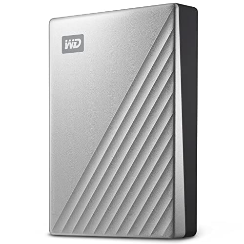 Wd 4Tb My Passport Ultra For Mac Silver Portable External Hard Drive Hdd, Usb-C And Usb 3.1 Compatible - Wdbpmv0040Bsl-Wesn