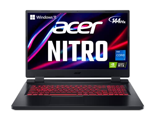 Acer Nitro 5 An517-55-72R4 Gaming Laptop | Intel Core I7-12700H | Nvidia Geforce Rtx 3050 Ti Laptop Gpu | 17.3' Fhd 144Hz Ips Display | 16Gb Ddr4 | 1Tb Pcie Gen 4 Ssd | Killer Wi-Fi 6 | Red Backlit Kb