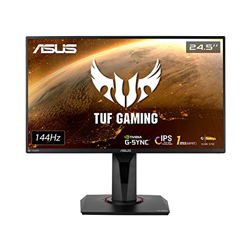 Asus Tuf Gaming 25' 1080P Monitor (Vg259Q) - Full Hd, Ips, 144Hz, 1Ms, Extreme Low Motion Blur, Speaker, Adaptive-Sync, G-Sync Compatible, Vesa Mountable, Displayport, Hdmi, Height Tilt Adjustable