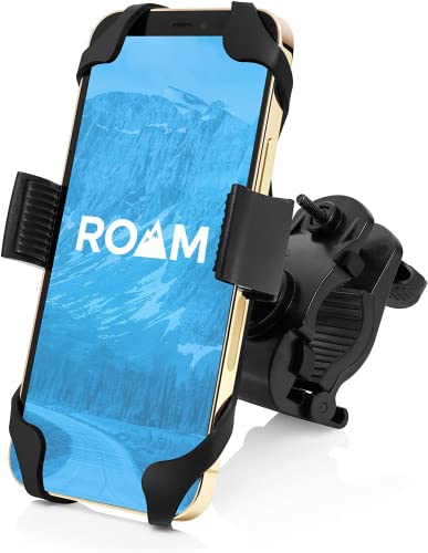 Roam Bike Phone Mount - Adjustable Handlebar Of Motorcycle Phone Mount For Electric, Mountain, Scooter, And Dirt Bikes - Bike Phone Holder Compatible W/ Iphone &Amp; Android Cell Phones