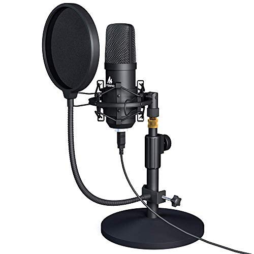 Maono Usb Microphone Kit 192Khz/24Bit Au-A04T Pc Condenser Podcast Streaming Cardioid Mic Plug &Amp; Play For Computer, Youtube, Gaming Recording