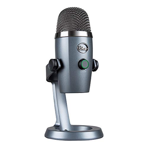 Blue Yeti Nano Premium Usb Microphone For Pc, Mac, Gaming, Recording, Streaming, Podcasting, Condenser Mic With Blue Vo!Ce Effects, Cardioid And Omni, No-Latency Monitoring - Shadow Grey