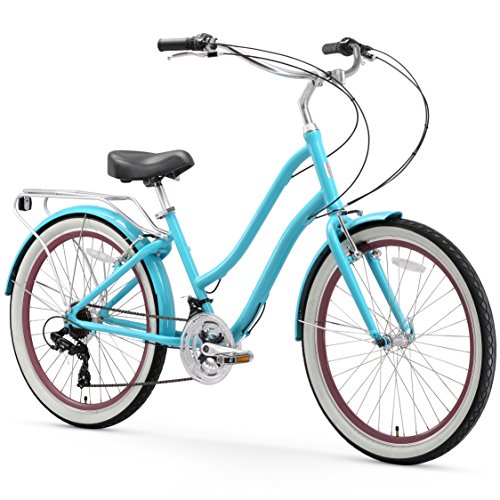 Sixthreezero Evryjourney Women'S 1/3/7/21 Speed Step-Through Hybrid Cruiser Bicycle, 26'/24' Wheels, Multiple Colors