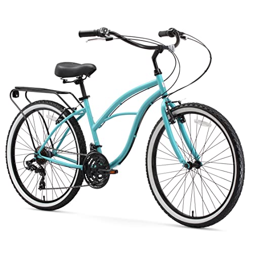 Sixthreezero Around The Block Women'S Beach Cruiser Bike, 1/3/7/21 Speed Bicycles, 26'/24' Wheels, Multiple Colors