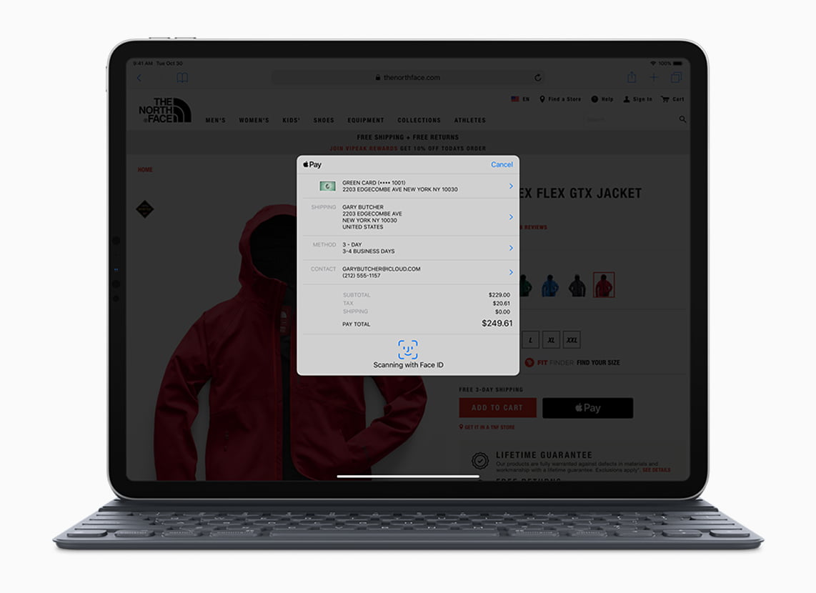 Apple Pay Using Face Id On Ipad Pro 2018