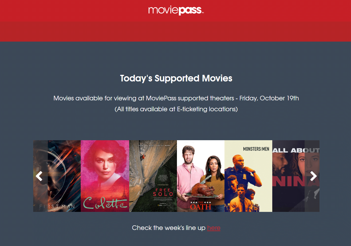 moviepass subscription service