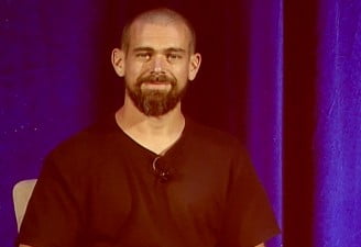 A portrait of Jack Dorsey, CEO of twitter