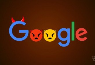 An image contains evil Google logo