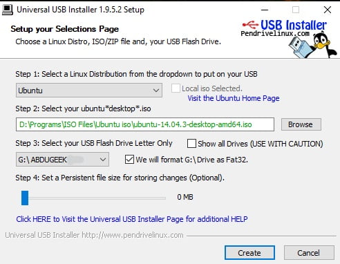 Final Step To Make Bootable Usb In Universal Usb Installer