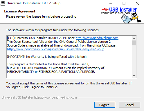 License Agreement Of Universal Usb Installer