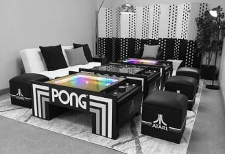 pong coffee table atari
