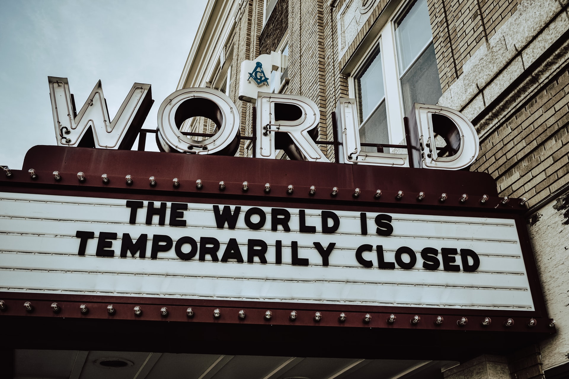 World is closed sign