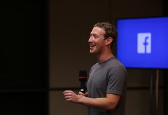 Mark Zuckerberg addressing at the first Q&A at Facebook Headquarters