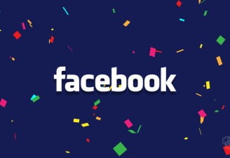 a design with facebook logo for 'facebook continues to grow' article