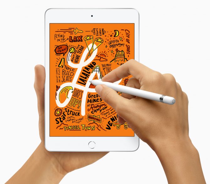 A Person Doodling On Ipad Mini With Apple Pencil