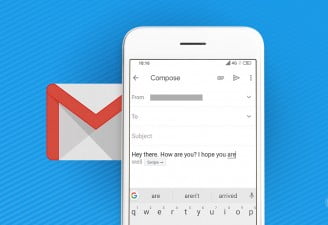 A featured image for enabling Gmail Smart Compose on Android phone