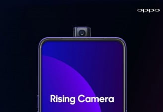 a press render of Oppo F11 pro showing pop-up camera aka rising camera
