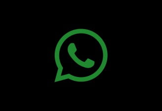 An illustration of WhatsApp icon with black background