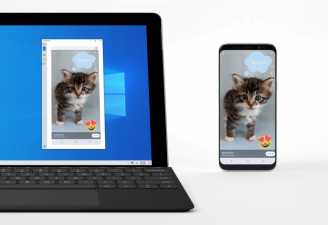 A snapshot of Windows' upcoming feature for android mirroring