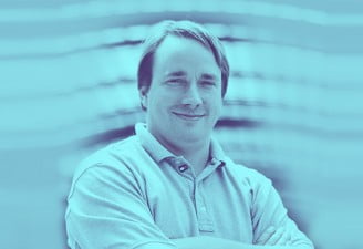 A portrait of Linus Torvalds, founder of Linux