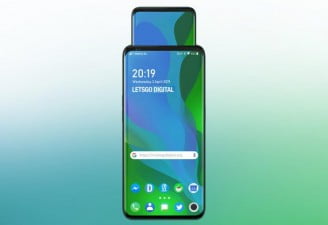 A concept render of new Oppo phone with pop-up display