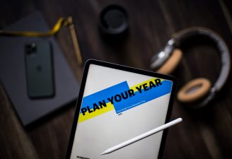 Plan your new year written on an iPad Pro