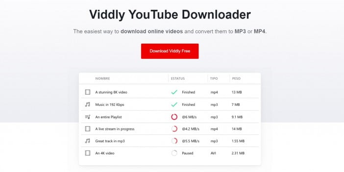 A Screenshot Of Viddly Free Youtube Downloader