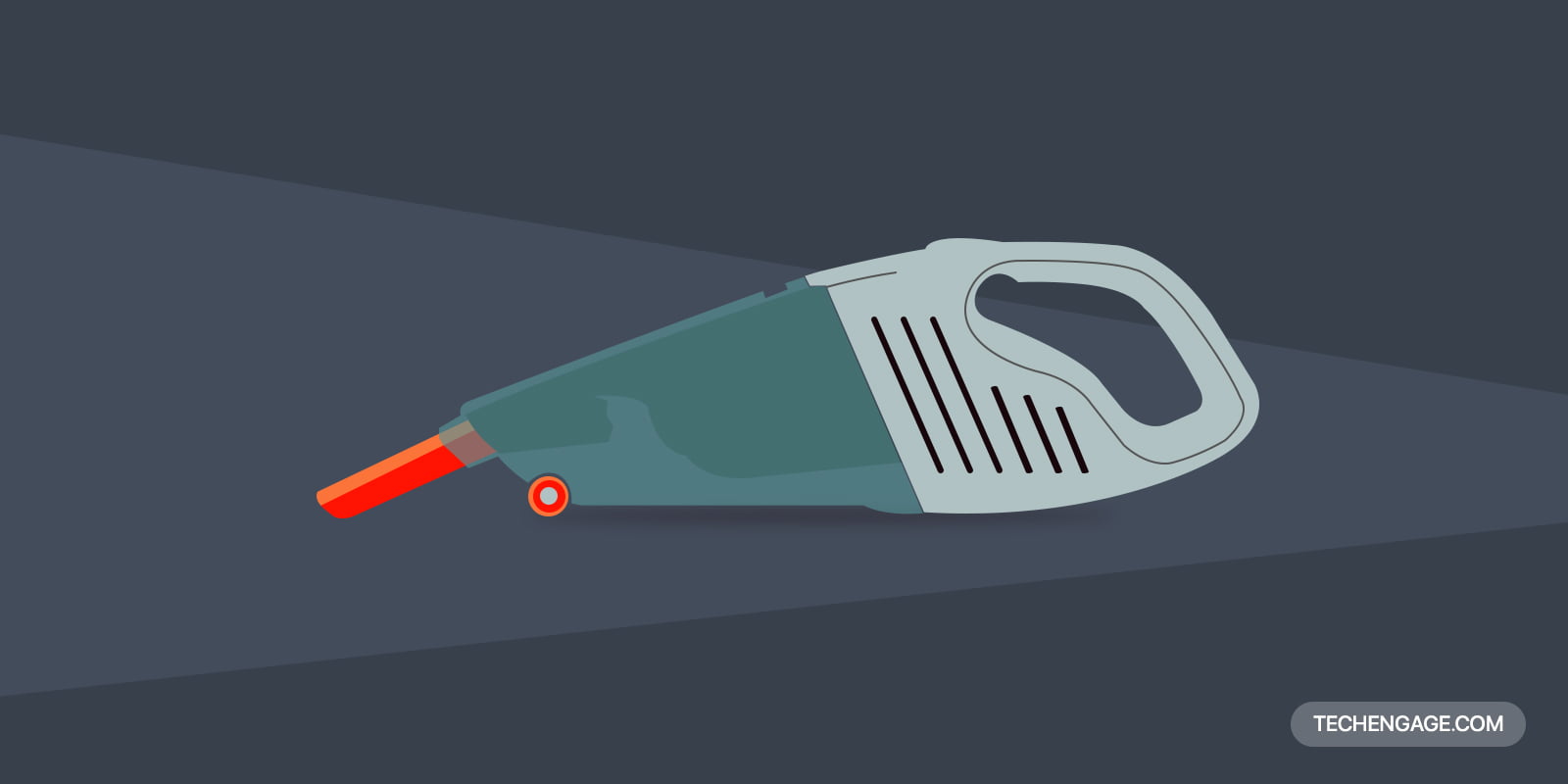 An illustration of a car vacuum cleaner
