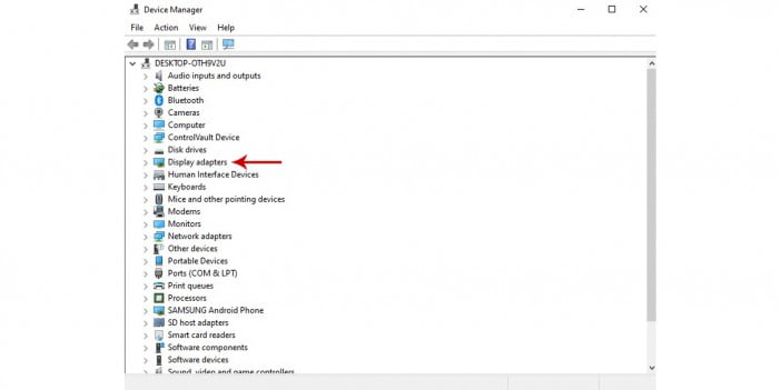 A Screenshot Of The Window Showing Display Adapter In List