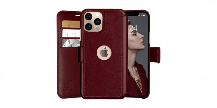 An Image Of Lupa Iphone 12/12 Pro Faux Leather Flip Wallet Case