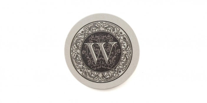 An Image Of Thirstystone-Absorbent-Monogram-Sandstone-Coaster-Set-Letter-W