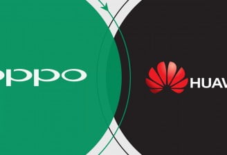 An Image comprising Oppo and Huawei logos